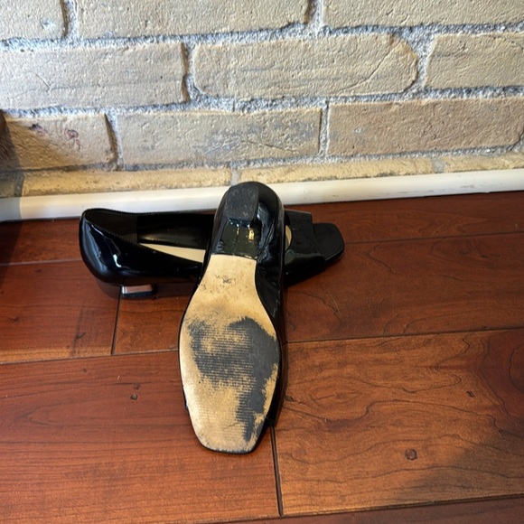 Nine West Black Patent Leather Peep-Toe Shoes - Picture 4 of 4